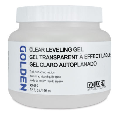 Golden Acrylic Medium - Clear Leveling Gel, 32 oz jar 