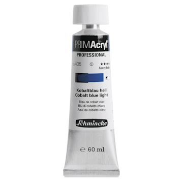 Open in modal - Schmincke Primacryl Professional Acrylic Paint - Cobalt Blue Light, 60 ml Tube