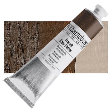 Open in modal - Williamsburg Handmade Oil Paint - French Raw Umber, 150 ml tube and swatch
