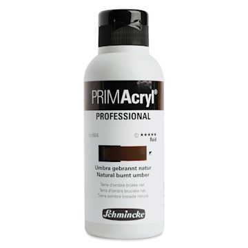 Open in modal - Schmincke Primacryl Professional Fluid Acrylic - Natural Burnt Umber, 250 ml bottle