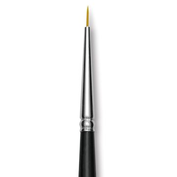 Open in modal - Trekell Synthetic Gold Taklon Brush - Round, Short Handle, Size 20/0, close-up