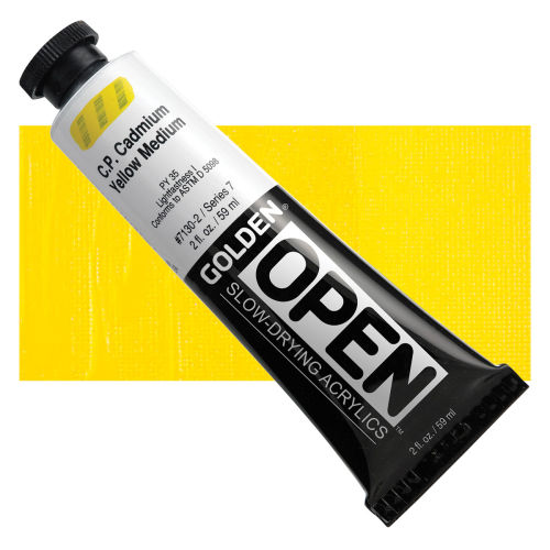 Blick Studio Acrylics - Cadmium Yellow Deep Hue, 8 oz tube