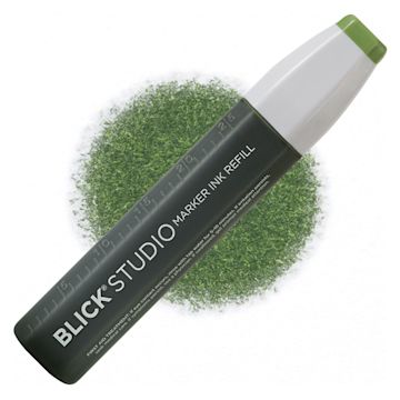 Open in modal - Blick Studio Marker Refill - Dark Olive Green, 084, swatch and refill