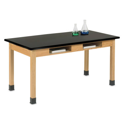 Compartment Lab Table, view of the high pressure laminate top measuring 60" x 30" x 36".