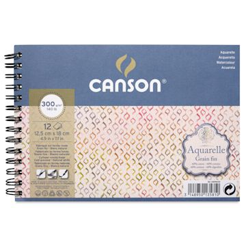 Open in modal - Canson Wirebound Aquarelle Pad - Blick Exclusive! 4.9" x 7.1", Cold Press, front cover