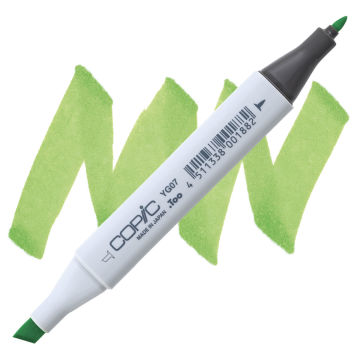 Copic Classic Marker - Acid Green YG07 swatch and marker