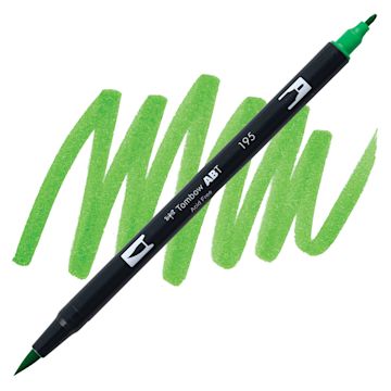 Open in modal - Tombow Dual Brush Pen - Light Green pen and swatch