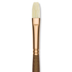 Princeton Best Natural Bristle Brush - Flat, Long Handle, Size 6