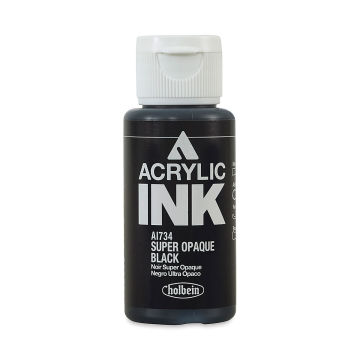 Holbein Acrylic Ink - Super Opaque Black, 30 ml