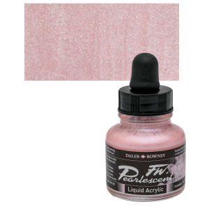 Daler-Rowney FW Acrylic Pearlescent Liquid Acrylic Artist's Ink - 1 oz, Platinum Pink