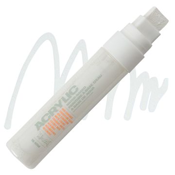 Open in modal - Montana Acrylic Marker - 15 mm Tip, Shock White marker and swatch