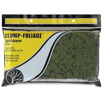 Open in modal - Woodland Scenics Model Scenery - Clump Foliage, 55 cu. in., Light Green