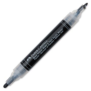 Open in modal - Faber-Castell Black Edition Twin Acrylic Marker - Black, cap off