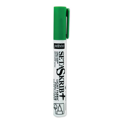 Pebeo Setaskrib Markers - Single capped Green Marker upright
