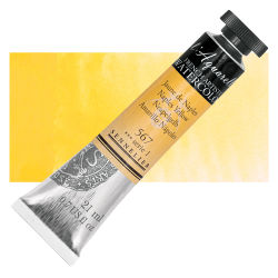 Sennelier French Artists' Watercolor - Naples Yellow, 21 ml, Tube with Swatch