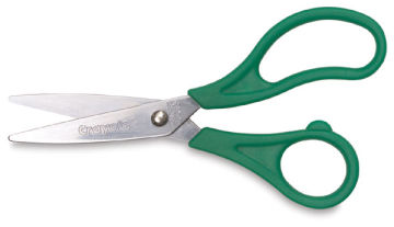 Crayola Scissors - Pointed scissors shown horizontally and slightly open to show blade