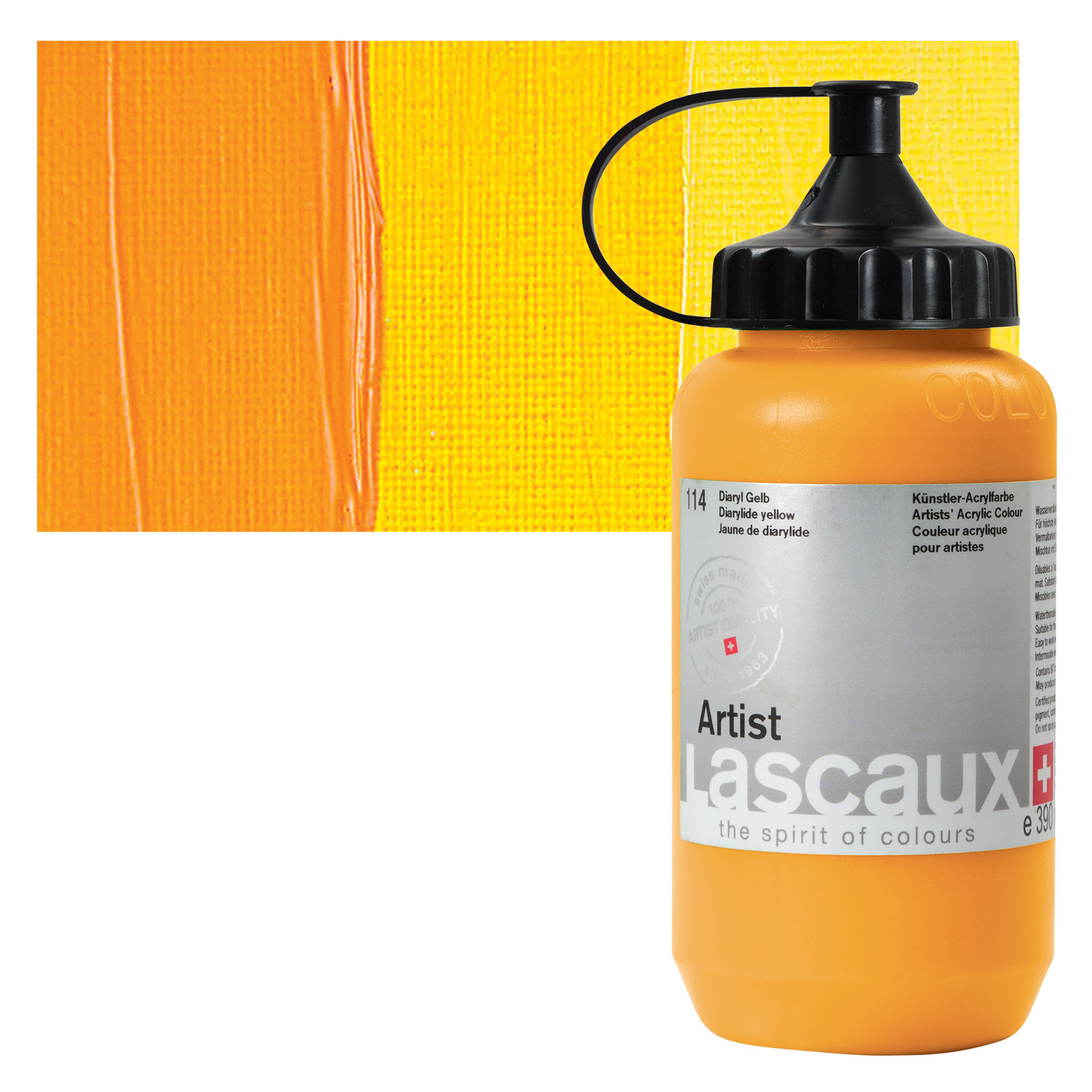 Lascaux : Artist Acrylic Paint : 45ml : Transoxide Yellow
