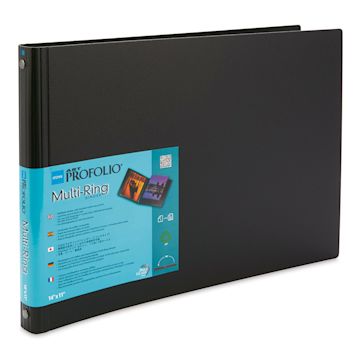 Open in modal - Itoya Art Profolio Multi-Ring Binder - 14" x 11", Black, Landscape