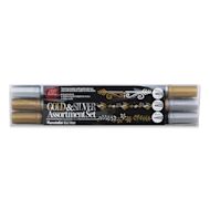 Kuretake Zig Gold and Silver Marker Assortment Set