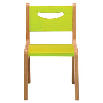 Open in modal - Whitney Brothers Plus Chairs-Front view with green seat and back