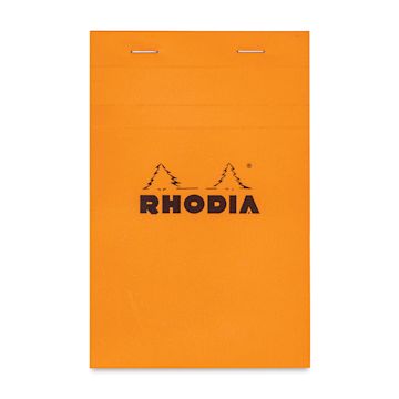 Open in modal - Rhodia Top-Stapled Notepad - Orange, Graph, 4-3/8" x 6-3/8"