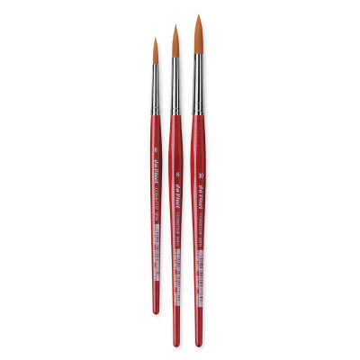 Da Vinci Cosmotop Spin Brushes - Set of 3 Round brushes shown upright
