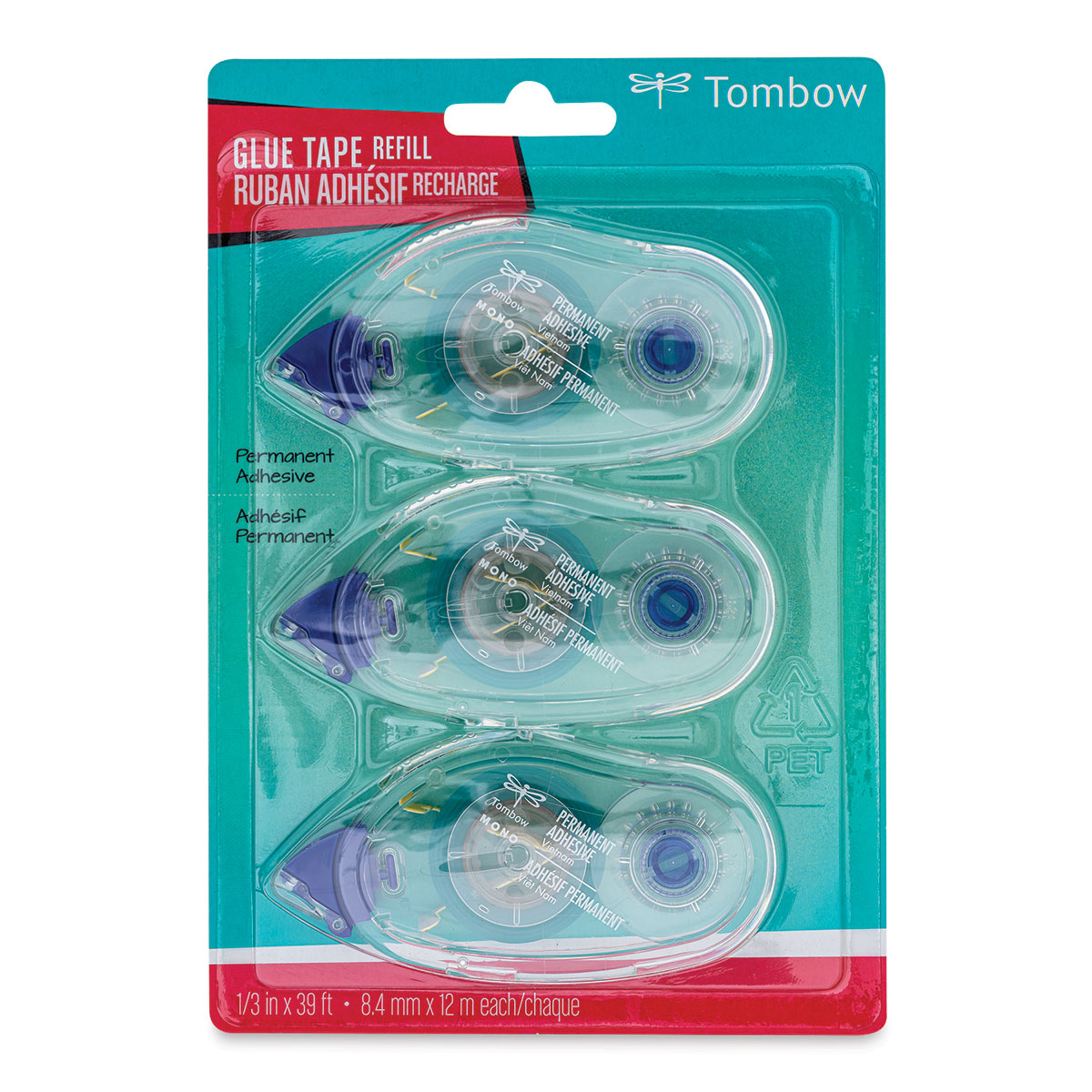 Tombow Mono Permanent Adhesive Applicator, 1/3, Clear