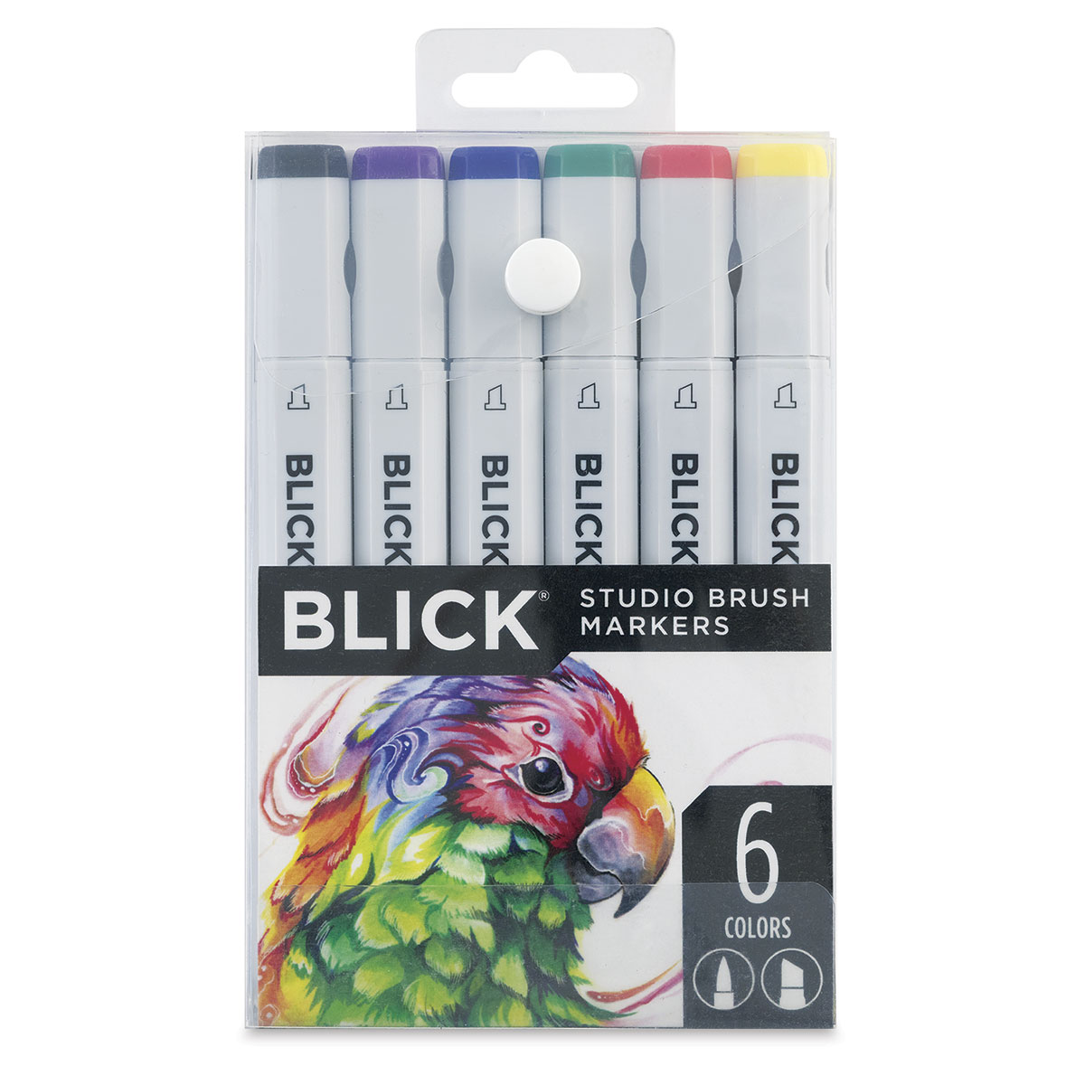 Blick Studio Brush Markers - Gray Colors, Set of 6