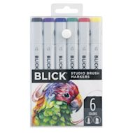 Blick Studio Brush Markers - Set of 6, Assorted Colors