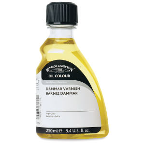 Winsor & Newton Dammar Varnish - Front of 250 ml bottle shown