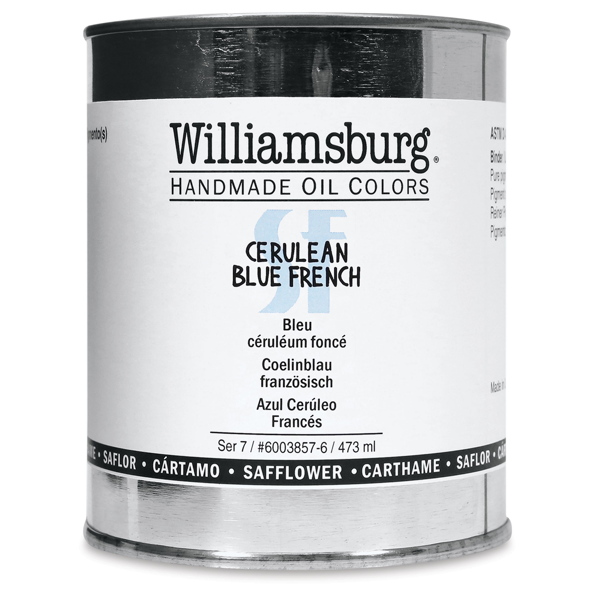 Williamsburg Handmade Oil Paint - Ivory Black, 237ml Can