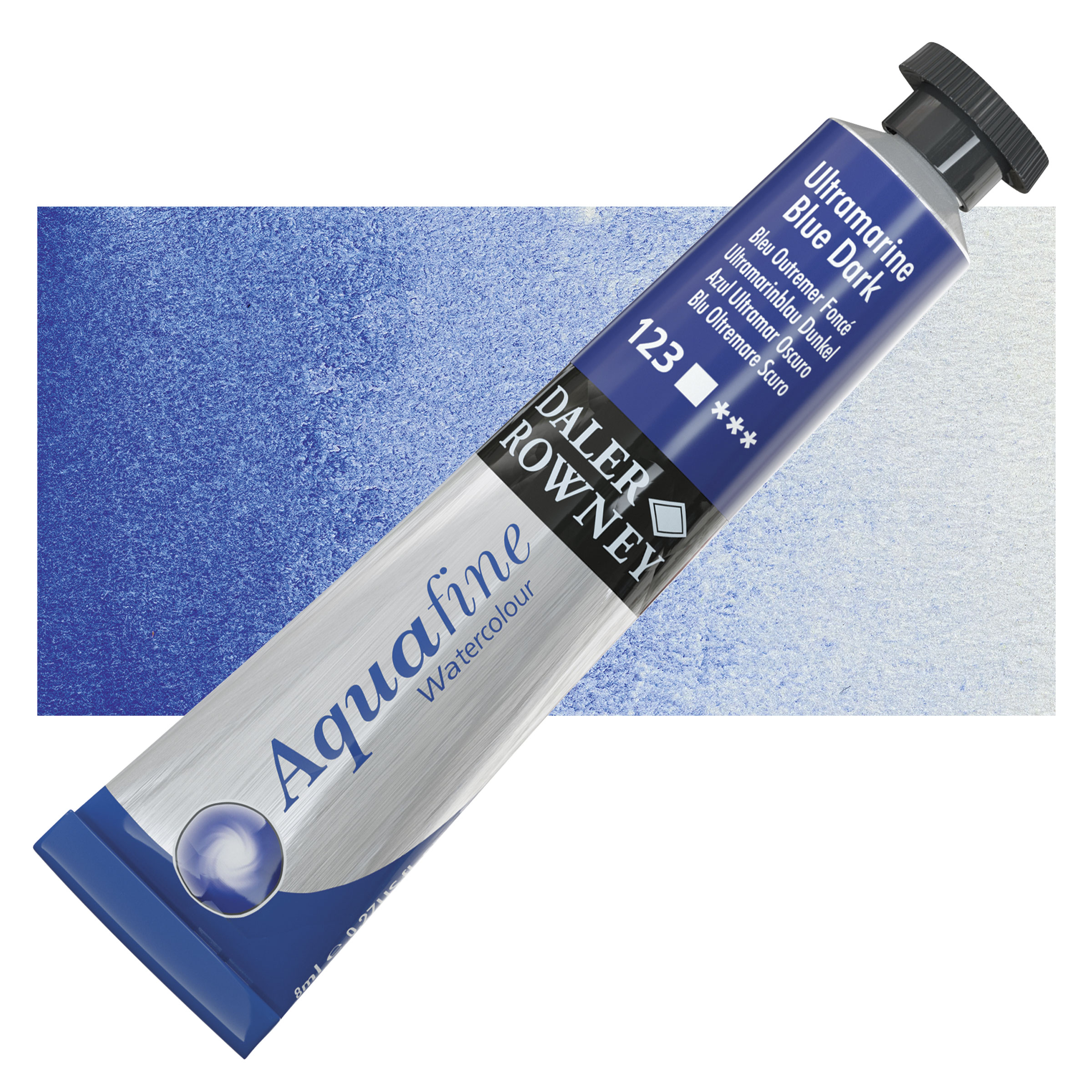 Pinceau Daler Rowney Aquafine Série 55 - Plat Court, Manche Court, Taille 1/2" (12mm), Synthétique, Pour Aquarelle