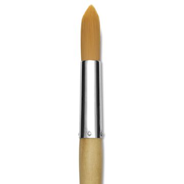 Open in modal - Silver Brush Silver Jumbo Golden Synthetic Brush - Round, Mid-Handle, Size 30, close-up