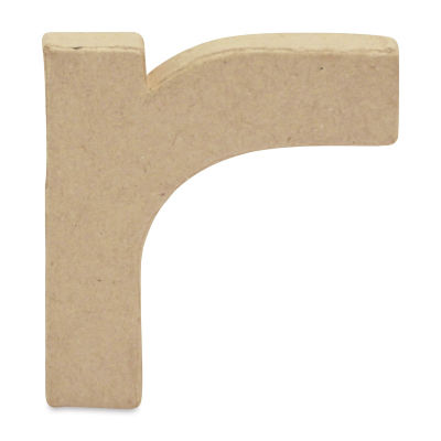 DecoPatch Paper Mache Small Kraft Letter - R, Lowercase, 3" W x 3-2/5" H x 1/2" D