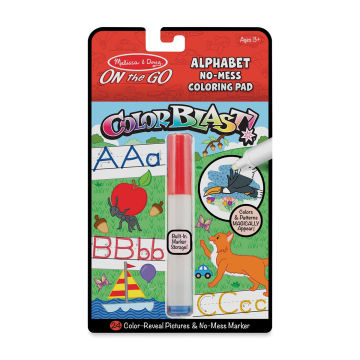Melissa & Doug On the Go ColorBlast! Activity Book - Front of blister package of Alphabet Pad