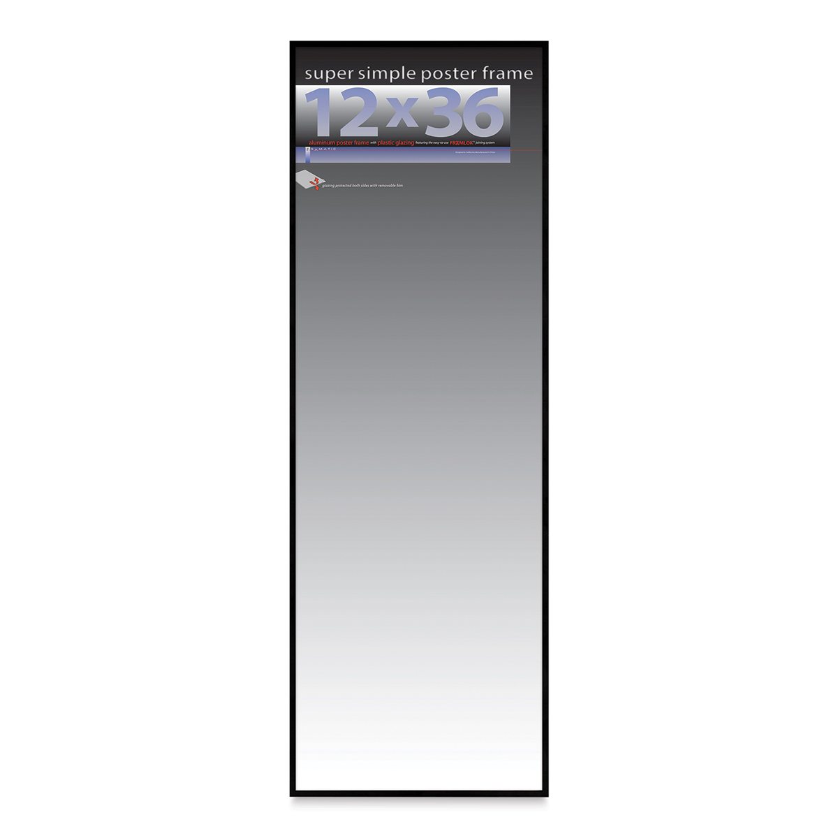 EUROLINE35 Picture Frame 20x60 or 60x20 cm with Entspiegeltem Acrylic Glass