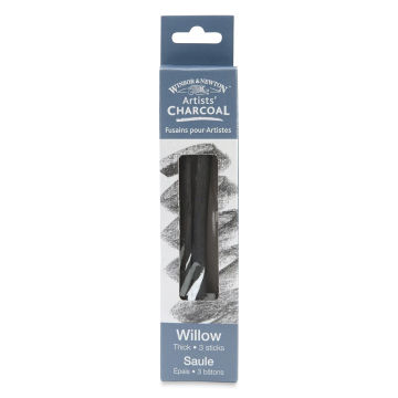 Winsor & Newton Willow Charcoal - Thick, Box of 3 (Front of packaging)