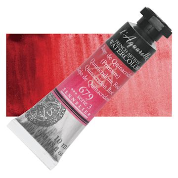 Open in modal - Sennelier French Artists' Watercolor - Quinacridone Red, 10 ml Tube and swatch