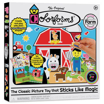 Colorforms Cling Vinyl Play Set - Farm Picture, front of the packaging