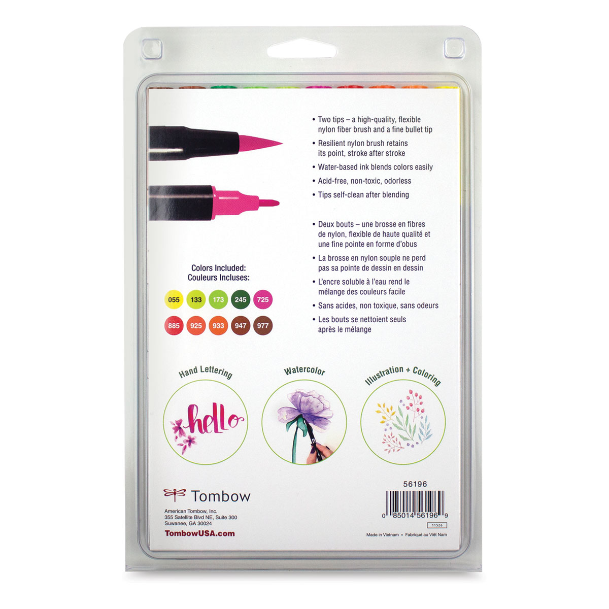 Tombow 10ct Dual Brush Pen Art Markers - Citrus in 2023