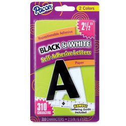 Pacon Self-Adhesive Letter Set with Guide - Black and White, 2-1/2"