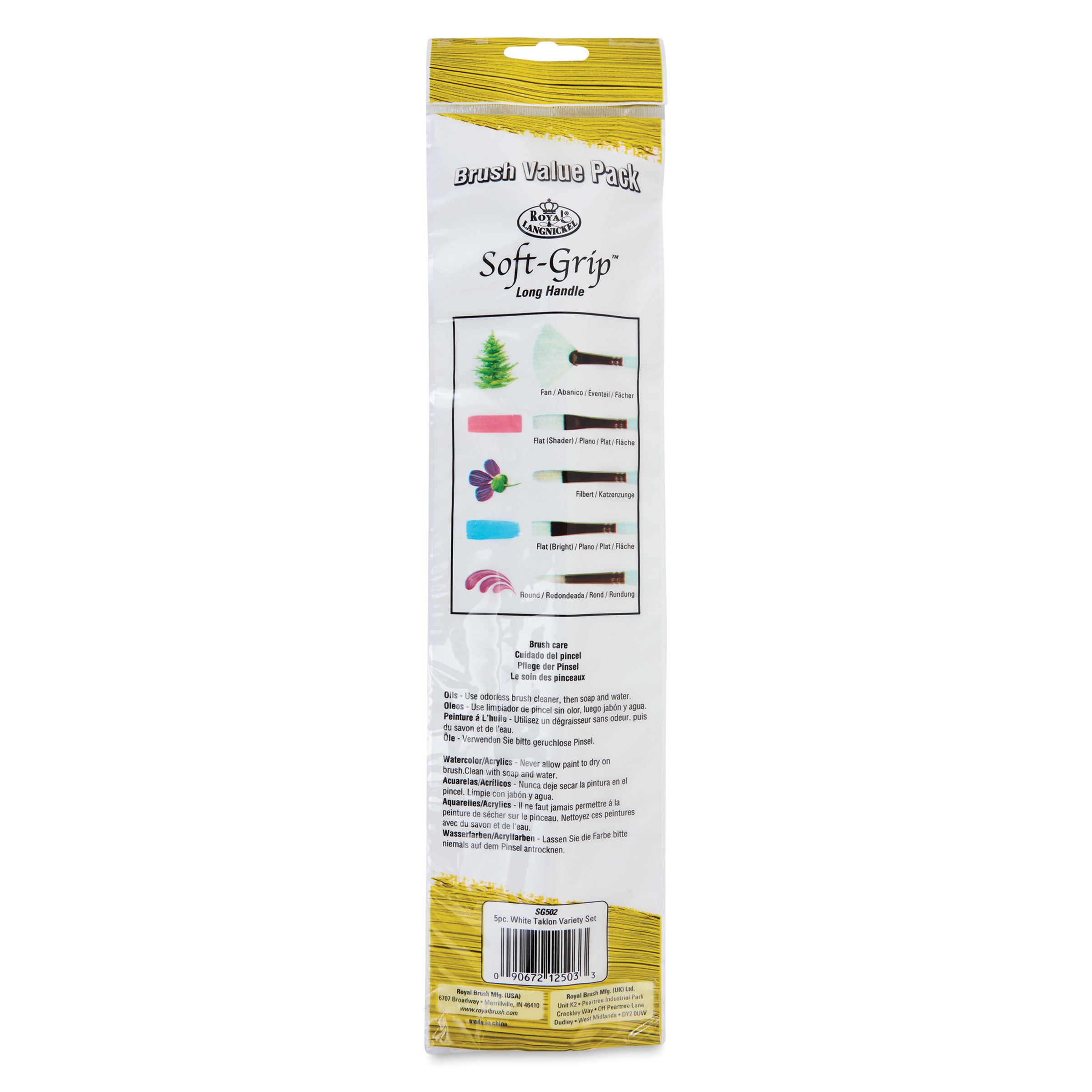 Royal & Langnickel SG-502 - Set De Brochas De Mango Largo