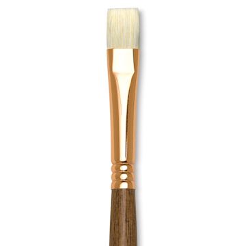 Open in modal - Princeton Best Natural Bristle Brush - Bright, Long Handle, Size 6 close up