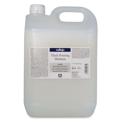 Vallejo Pouring Medium - front of 5 liter Thick Medium jug shown