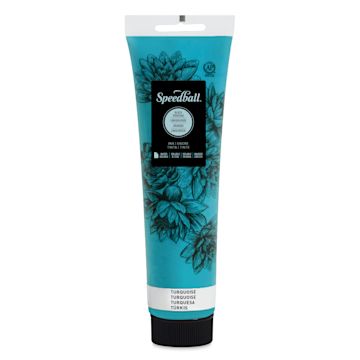 Open in modal - Speedball Water-Soluble Block Printing Ink - Turquoise, 5 oz