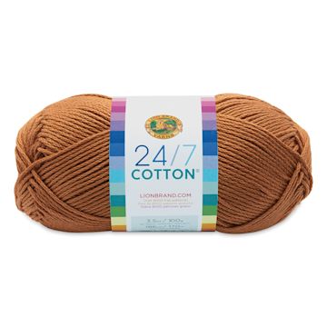 Open in modal - Lion Brand 24/7 Cotton Yarn - Camel, 186 yards
