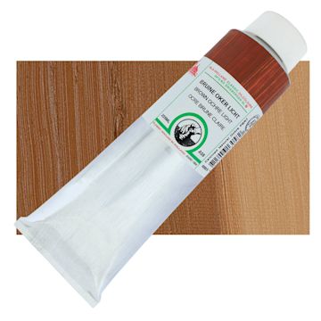 Open in modal - Old Holland Classic Oil Color - Brown Ochre Light, 225 ml tube and swatch