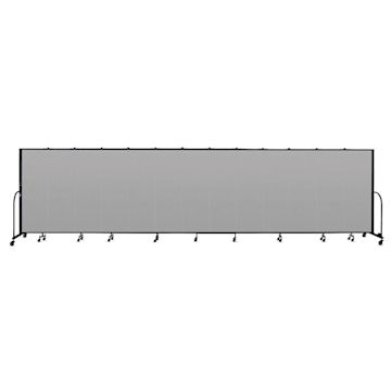 Open in modal - Screenflex Portable Room Dividers - 6 ft x 24 ft, Gray, 13 Panel - front
