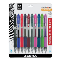Zebra Sarasa Dry X20 Gel Retractable Pen - 0.7 mm, Set of 10