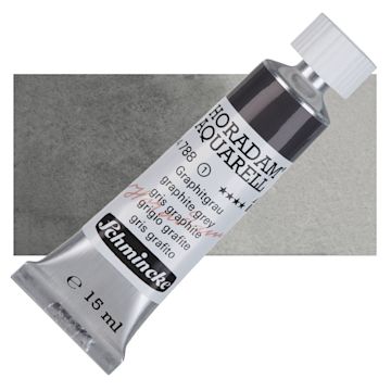 Open in modal - Schmincke Horadam Aquarell Artist Watercolor - Graphite Grey, 15 ml tube and swatch